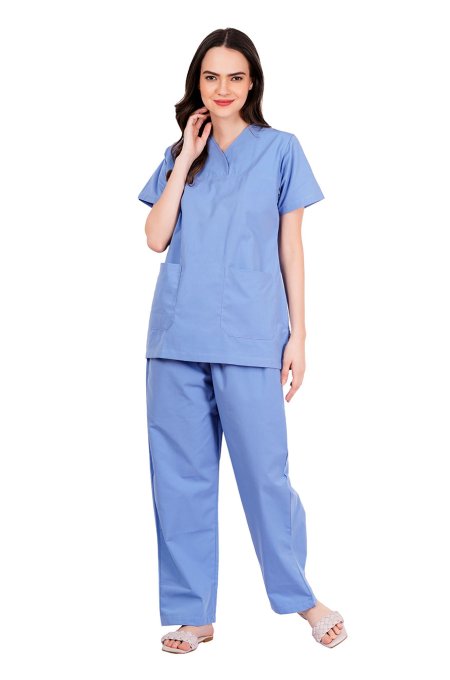 Ceil Blue Y-Crossover Set with Front Patch Pockets Manufacturers, Suppliers in Tamil Nadu
