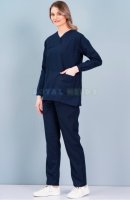 Full Sleeve Nurse Wear Plain Cotton with Collar Neck Manufacturers, Suppliers in Tamil Nadu
