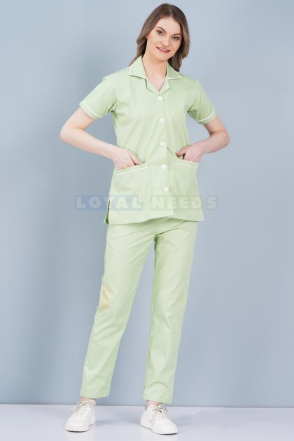 Mint Green Cotton Nurse Uniform for Women Half Sleeve Manufacturers, Suppliers in Tamil Nadu