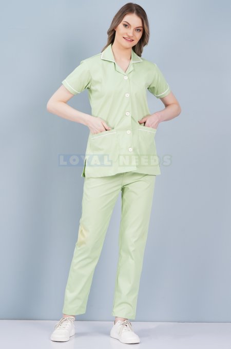 Mint Green Cotton Nurse Uniform for Women Half Sleeve Manufacturers, Suppliers in Tamil Nadu