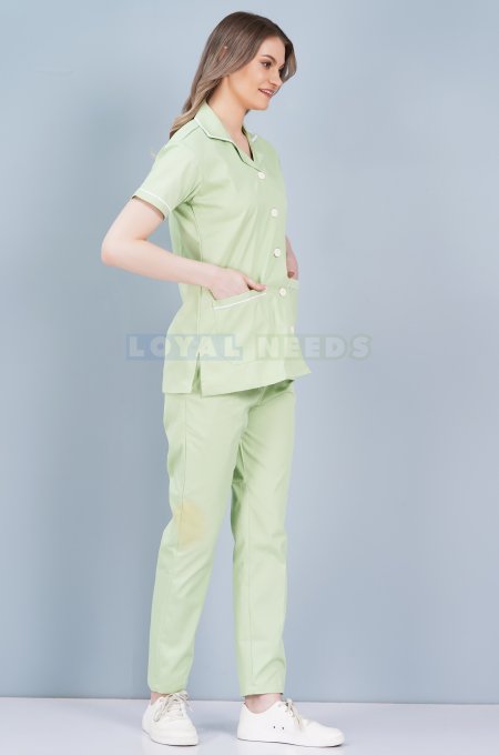 Mint Green Cotton Nurse Uniform for Women Half Sleeve Manufacturers, Suppliers in Tamil Nadu