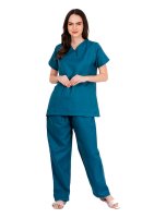 Bluish Green Medical Scrub Suit Flexible Waist Manufacturers, Suppliers in Tamil Nadu