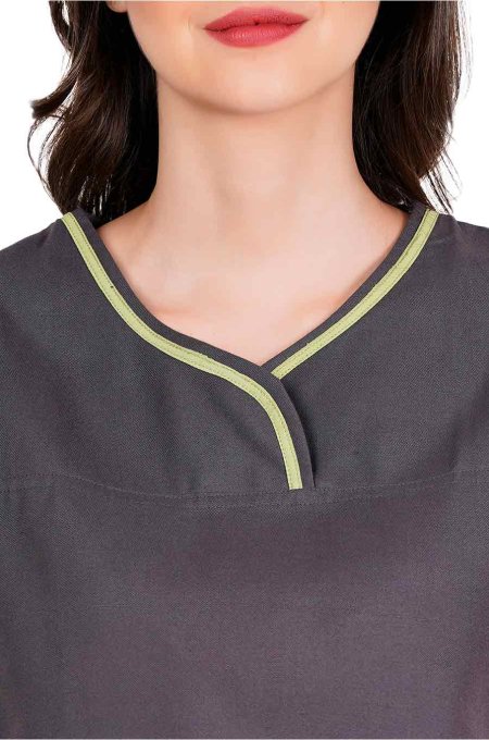 Dark Purple Short Sleeve Y-Neck Medical Uniform Manufacturers, Suppliers in Tamil Nadu