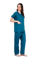 Dark Purple Short Sleeve Y-Neck Medical Uniform Manufacturers, Suppliers in Tamil Nadu