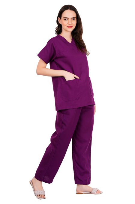 Durable Dark Purple Y-Crossover Top and Pants Set Manufacturers, Suppliers in Tamil Nadu