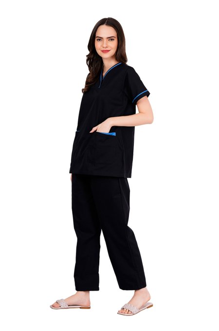 Black Green Y-Crossover Medical Scrubs Set Manufacturers, Suppliers in Tamil Nadu