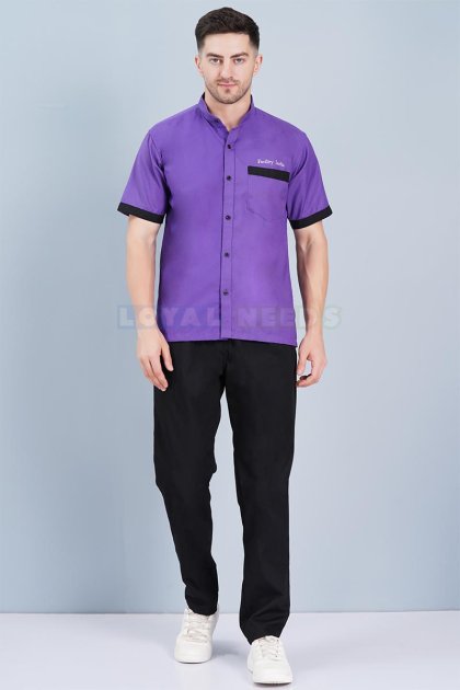 Housekeeping Uniform in Purple Cotton Half Sleeves  Manufacturers, Suppliers in Tamil Nadu