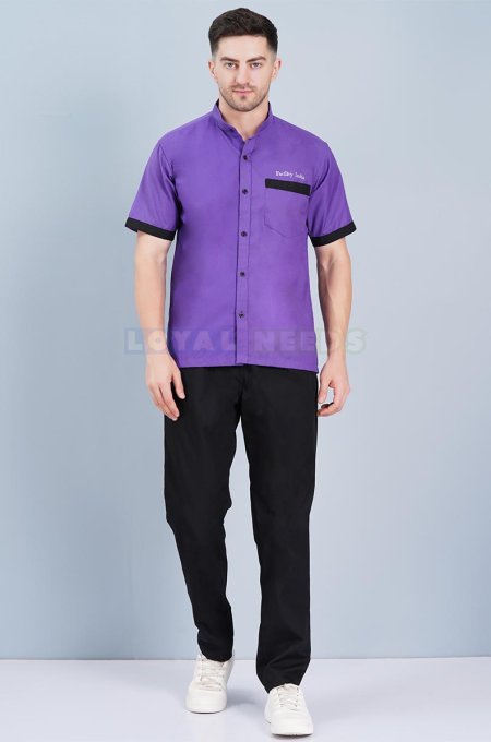 Housekeeping Uniform in Purple Cotton Half Sleeves Manufacturers, Suppliers in Tamil Nadu