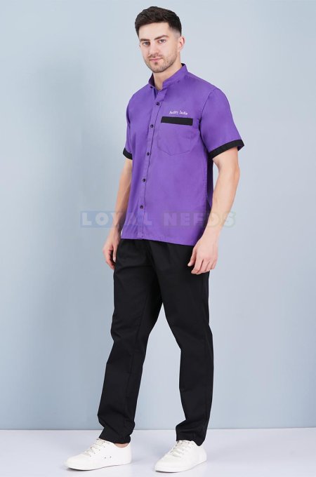 Housekeeping Uniform in Purple Cotton Half Sleeves Manufacturers, Suppliers in Tamil Nadu