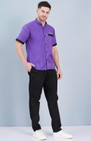 Housekeeping Uniform in Purple Cotton Half Sleeves Manufacturers, Suppliers in Tamil Nadu