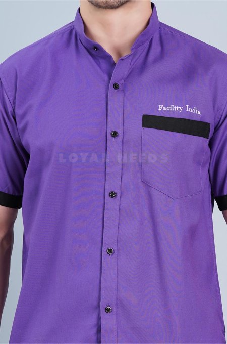 Housekeeping Uniform in Purple Cotton Half Sleeves Manufacturers, Suppliers in Tamil Nadu