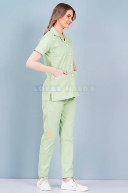 Hygienic Housekeeping Uniform Green Half Sleeves  Manufacturers, Suppliers in Tamil Nadu