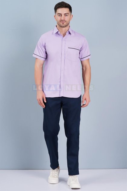 Light Purple Cotton Hospital Work Uniform for Male Staff Manufacturers, Suppliers in Tamil Nadu