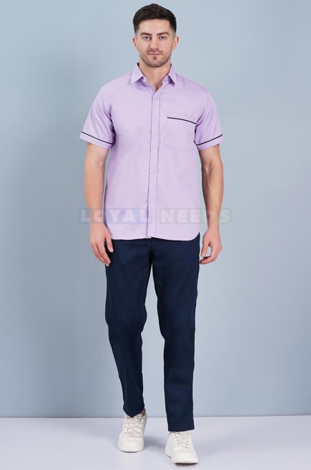 Light Purple Cotton Hospital Work Uniform for Male Staff Manufacturers, Suppliers in Tamil Nadu