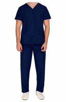Male Blue Hospital Staff V-Neck Half Sleeve Uniform Manufacturers, Suppliers in Tamil Nadu