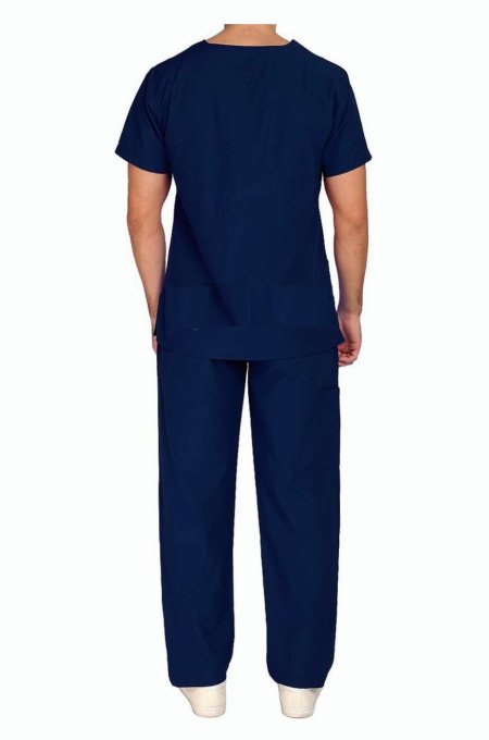 Male Blue Hospital Staff V-Neck Half Sleeve Uniform Manufacturers, Suppliers in Tamil Nadu