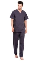Grey Medical Scrub Set with V-Neck Design Manufacturers, Suppliers in Tamil Nadu