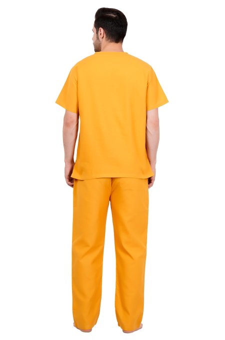Mustard Yellow Medical Scrub Set with V-Neck Manufacturers, Suppliers in Tamil Nadu