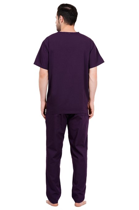 Durable Wine Red Medical Scrubs Set Four Pockets Manufacturers, Suppliers in Tamil Nadu