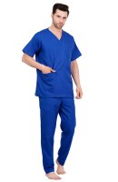 Elastic Waist Galaxy Blue Polycotton Scrubs Uniform Set Manufacturers, Suppliers in Tamil Nadu