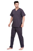 Grey Medical Scrub Set with V-Neck Design Manufacturers, Suppliers in Tamil Nadu