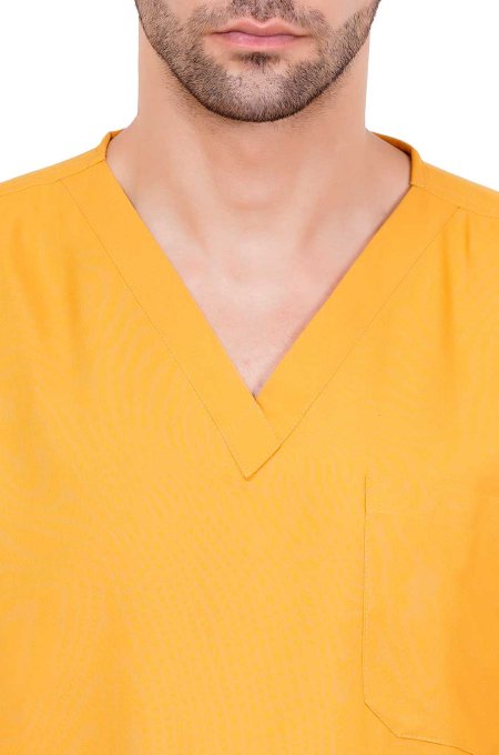 Mustard Yellow Medical Scrub Set with V-Neck Manufacturers, Suppliers in Tamil Nadu