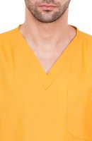 Mustard Yellow Medical Scrub Set with V-Neck Manufacturers, Suppliers in Tamil Nadu