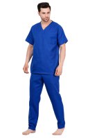 Elastic Waist Galaxy Blue Polycotton Scrubs Uniform Set Manufacturers, Suppliers in Tamil Nadu