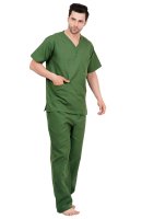 Olive Green Medical Scrub Suit with Four Pockets Manufacturers, Suppliers in Tamil Nadu