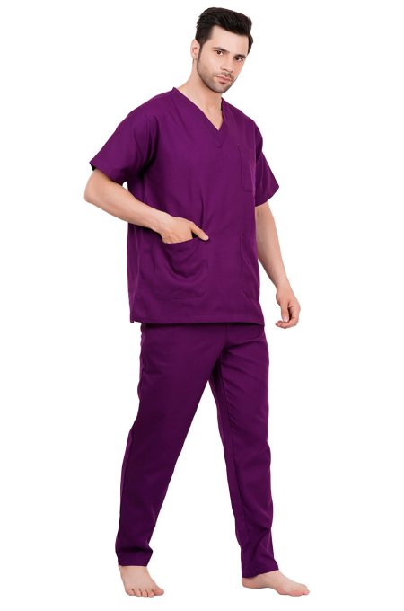 Grey Medical Scrub Set with V-Neck Design Manufacturers, Suppliers in Tamil Nadu