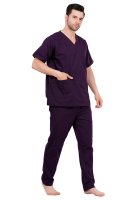 Durable Wine Red Medical Scrubs Set Four Pockets Manufacturers, Suppliers in Tamil Nadu