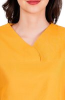 Mustard Yellow Y-Crossover Neckline Medical Scrubs Set Manufacturers, Suppliers in Tamil Nadu