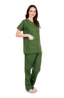 Black Green Y-Crossover Medical Scrubs Set Manufacturers, Suppliers in Tamil Nadu