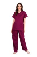 Reddish Burgundy Y-Crossover Top Pant Workwear Set Manufacturers, Suppliers in Tamil Nadu