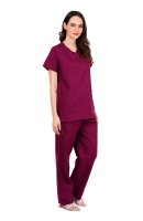 Reddish Burgundy Y-Crossover Top Pant Workwear Set Manufacturers, Suppliers in Tamil Nadu