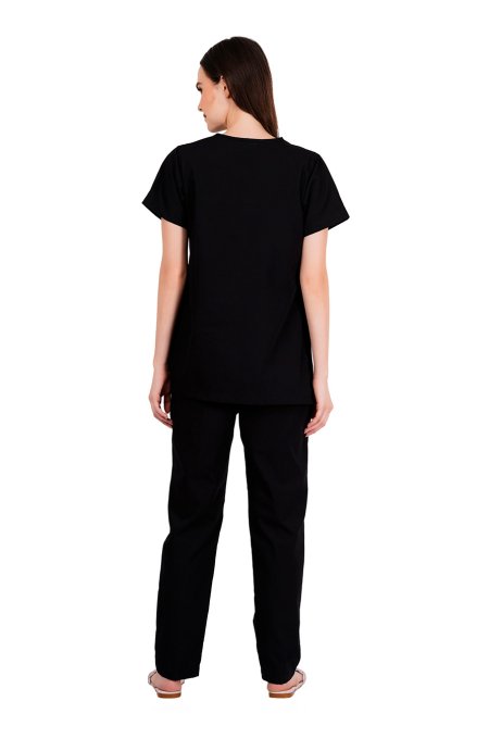Short Sleeve Black Clinical Workwear Scrub Set Manufacturers, Suppliers in Tamil Nadu