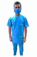 Sky Blue Cotton Polyester Shirt and Pant Set for Men Manufacturers, Suppliers in Tamil Nadu