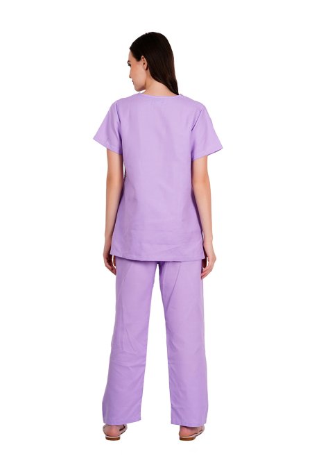 Soft Polycotton Light Lavender Healthcare Uniform Set Manufacturers, Suppliers in Tamil Nadu