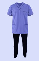 Hospital Staff Cotton Set in White and Blue Manufacturers, Suppliers in Tamil Nadu