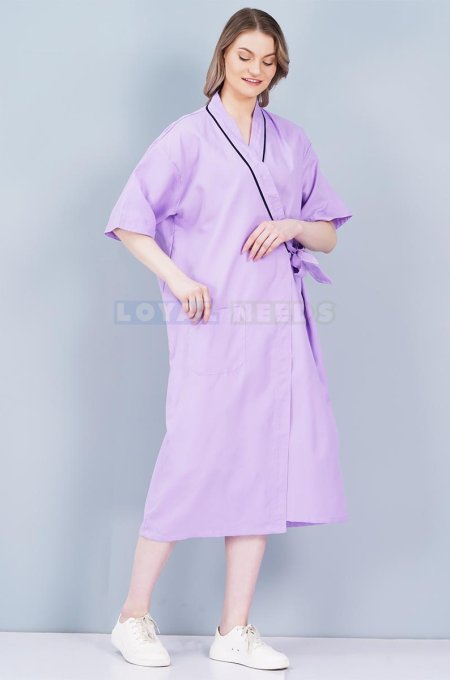 Women Stitched Cotton Gown – Front Open Overlap Manufacturers, Suppliers in Tamil Nadu