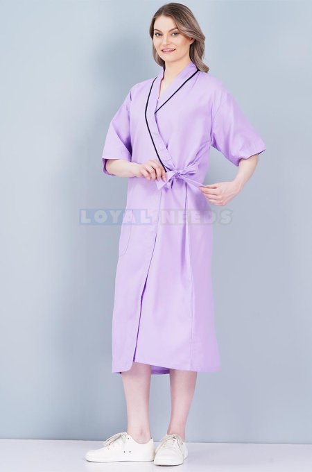 Women Stitched Cotton Gown – Front Open Overlap Manufacturers, Suppliers in Tamil Nadu