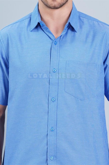 Blue Polyester Viscose Blend Ward Boy Uniform - Button-Up Shirt, Side and Back Pockets Manufacturers, Suppliers in Tamil Nadu