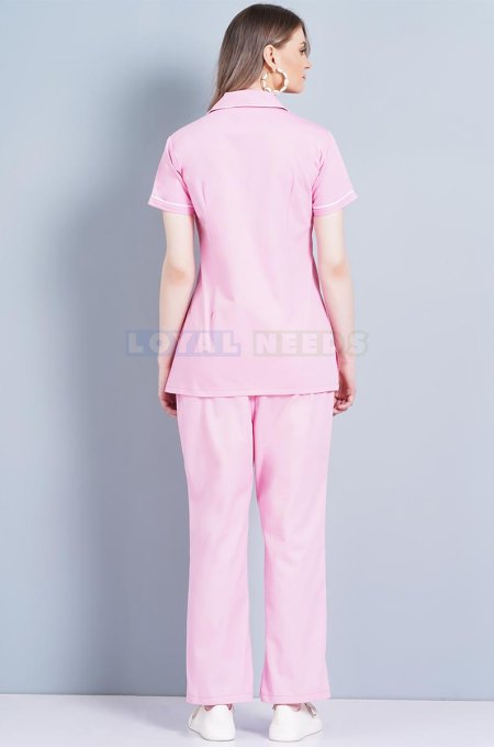 Plain Cotton Nurse Uniform Half Sleeves Baby Pink Manufacturers, Suppliers in Tamil Nadu