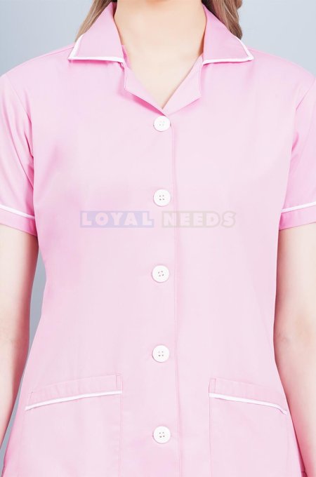 Plain Cotton Nurse Uniform Half Sleeves Baby Pink Manufacturers, Suppliers in Tamil Nadu