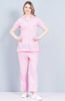 Plain Cotton Nurse Uniform Half Sleeves Baby Pink Manufacturers, Suppliers in Tamil Nadu