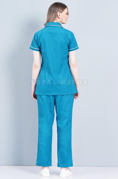 Hospital Staff Nurse Wear Blue Cotton Half Sleeve Manufacturers, Suppliers in Tamil Nadu