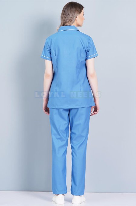 Ladies Nurse Tunic Set Blue Cotton Fabric Half Sleeves Manufacturers, Suppliers in Tamil Nadu