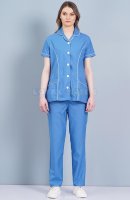 Ladies Nurse Tunic Set Blue Cotton Fabric Half Sleeves Manufacturers, Suppliers in Tamil Nadu