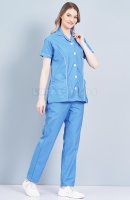 Ladies Nurse Tunic Set Blue Cotton Fabric Half Sleeves Manufacturers, Suppliers in Tamil Nadu