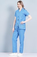 Ladies Nurse Tunic Set Blue Cotton Fabric Half Sleeves Manufacturers, Suppliers in Tamil Nadu